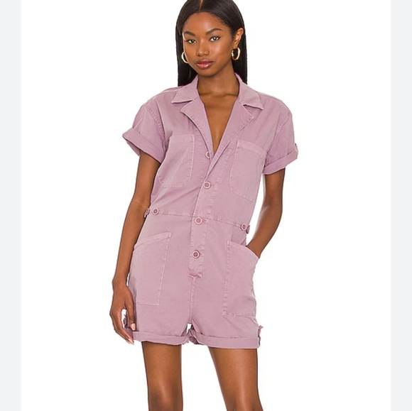 Pistola The Parker Field Suit Romper Lilac Dust Purple Size XS *as is* Casual - Picture 1 of 16